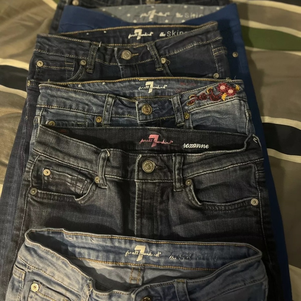 6 pairs of 7 for all mankind jeans lot - size 12